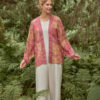 Powder Tropical Toile Kimono Jacket – Pineapple & Fuchsia