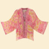 Powder Tropical Toile Kimono Jacket – Pineapple & Fuchsia