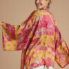 Powder Tropical Toile Kimono Jacket – Pineapple & Fuchsia