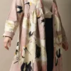 One Hundred Stars Stork Pink Velvet Duster Coat