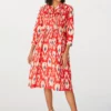 Dream Phantom Dress Minx Ikat Red