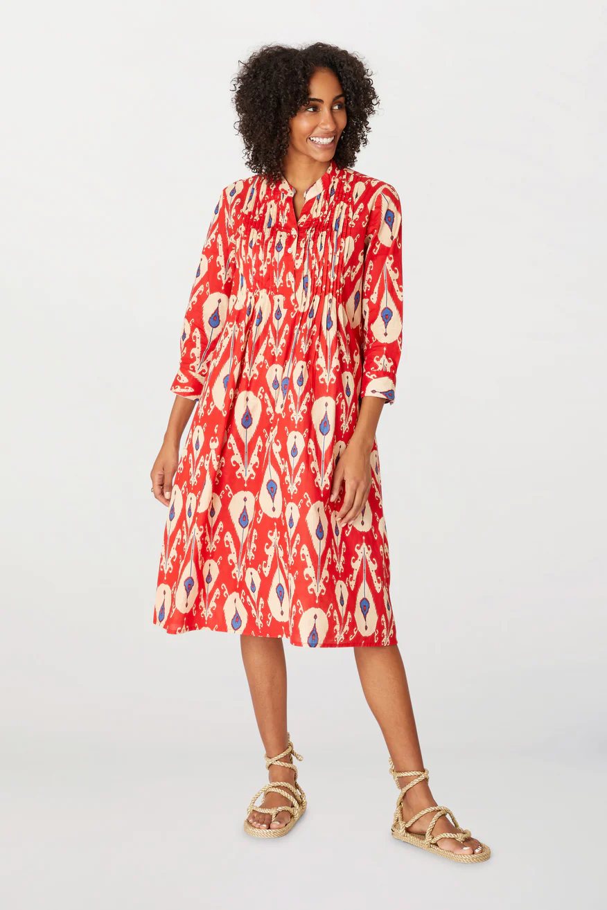 Red Ikat Dress