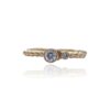 Fi Mehra Diamond Duo 9ct Gold Ring with Granulation.