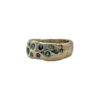 Millie Savage Aqua Scatter Band Ring (9ctGold/Silver)