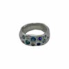 Millie Savage Aqua Scatter Band Ring (9ctGold/Silver)