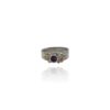 Fi Mehra Ruby Ring With 9ct Gold Granulation on Silver Band