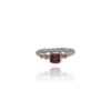 Fi Mehra Red Spinel Ring With 9ct Gold Granulation on Silver Band