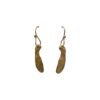 Sycamore Leaf Drop Earrings (Gold Plated Silver)