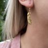 Sycamore Leaf Drop Earrings (Gold Plated Silver)