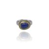 Silver & 18ct Gold Faceted Tanzanite Ring