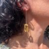 Double Gold Plated Sycamore Leaf Drop Earrings