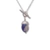 Amethyst Acorn Cup Necklace Silver