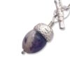 Amethyst Acorn Cup Necklace Silver