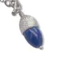 Lapis Acorn Cup Necklace Silver