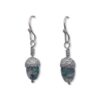 Moss Agate Acorn Earrings