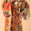 Powder 70s Kaleidoscope Floral Kimono Gown – Sage