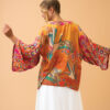 Powder Golden Cranes Kimono Jacket