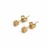 Cara Tonkin – Metropolis Cube Studs (Gold-Plating/Silver)