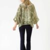 One Hundred Stars Vintage Damask Sage Kimono