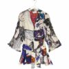 One Hundred Stars Wrap Jacket Butterflies Cobalt