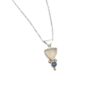 Triangle Moonstone and Blue Topaz Necklace