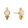 Delicate Trinity Opal Studs