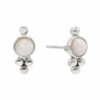 Delicate Trinity Opal Studs