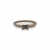 Fi Mehra – Princess Cut Chocolate Diamond Ring With 9ct Gold Balls