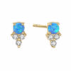 Trio Crystal Opal Studs