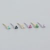 Triple Crystal Studs (Various Colours Available)