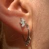 Dainty Opal 3 Leaf Labret Single Earring