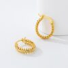 Bobble U Shaped Hoop Earring