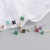 Crystal Flower Studs (Various Colours)