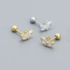 Trio Crystal Petal Labret Single Earring