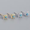 Opal Eight-Point Star Studs