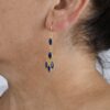 Gemstone 5 Drop Faceted Earrings Lapis