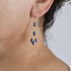 Gemstone 5 Drop Faceted Earrings Lapis