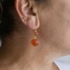 Glamorous Drop Earrings Carnelian