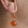 Glamorous Drop Earrings Carnelian