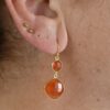 Glamorous Drop Earrings Carnelian