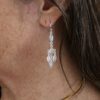 Gemstone 5 Drops Cabachon Earrings Moonstone