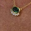 Sparkly Green Gemstone Necklace