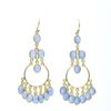 Chandelier Gemstone Earrings Cornflower Blue Chalcedony