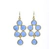 Artemis Gemstone Drop Earrings Sky Blue Chalcedony