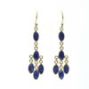 Gemstone 5 Drop Faceted Earrings Lapis