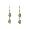 Double Teardrop Earrings Labradorite