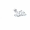 5 Petal Crystal Single Labret Earring