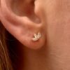 Trio Crystal Petal Labret Single Earring