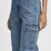 B.Young Kato Light Blue Denim Cargo Jeans