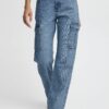 B.Young Kato Light Blue Denim Cargo Jeans